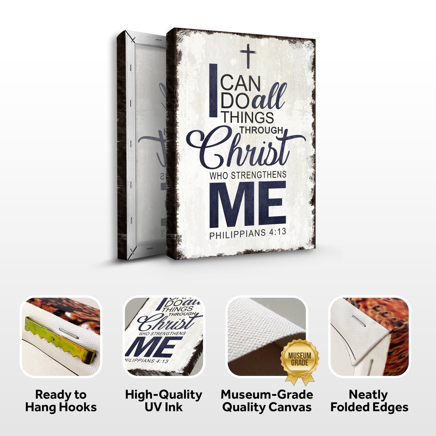 Philippians 4:13 - I Can Do All Things Through Christ Faith Sign II