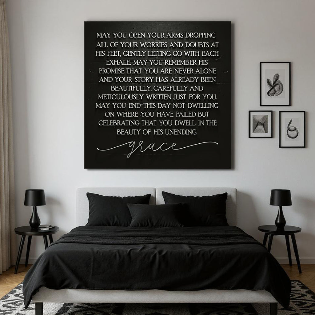 Black canvas print about Grace